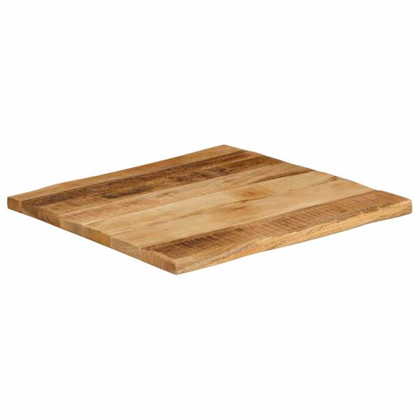 vidaXL bordplade 40x40x2,5 cm naturlig kant massivt ru mangotræ