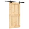 vidaXL Skyded&oslash;r Naturfarvet og sort 100 x 210 cm Massivt Fyrretr&aelig;