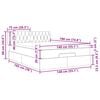 vidaXL ottoman seng med madras 140x190 cm stof m&oslash;rkebrun