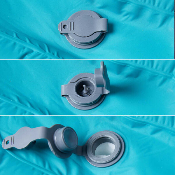 vidaXL 1-personers campingmadras med pude selvoppustelig blå