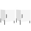 vidaXL sengeborde 2 stk. 40x40x50 cm konstrueret tr&aelig; hvid