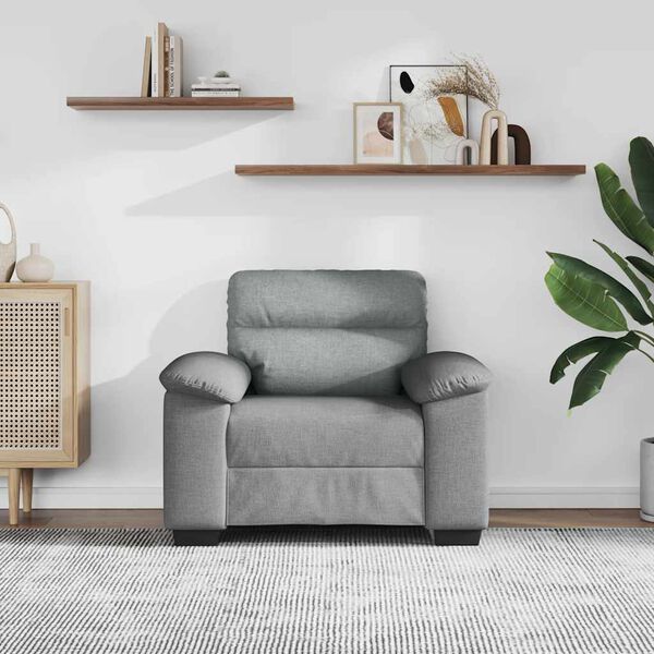 vidaXL l&aelig;nestol 100x81x84 cm stof lysegr&aring;