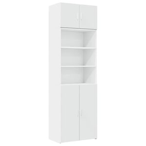 vidaXL opbevaringsskab 70x42,5x225 cm konstrueret tr&aelig; hvid