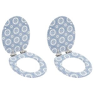 vidaXL toilets&aelig;der 2 stk. med soft close-l&aring;g MDF porcel&aelig;ndesign