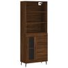 vidaXL h&oslash;jskab 69,5x34x180 cm konstrueret tr&aelig; brun egetr&aelig;sfarve