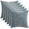 vidaXL Pudebetr&aelig;k 6 pcs HEERLEN Lysebl&aring; 30 x 30 cm Chenille Stof