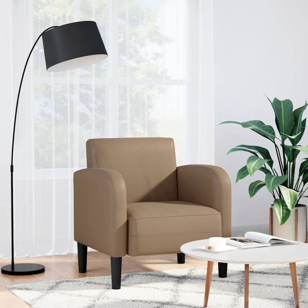 vidaXL sofastol med arml&aelig;n 54 cm kunstl&aelig;der cappuccino