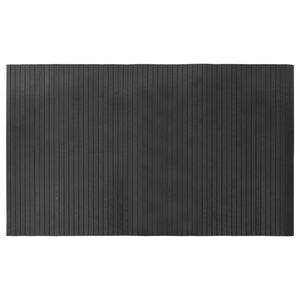 vidaXL gulvt&aelig;ppe 60x100 cm rektangul&aelig;r bambus gr&aring;