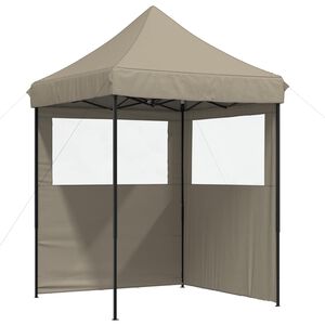 vidaXL Party Tent 200 x 200 x 306 cm Gr&aring;brun Oxford stof
