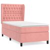 vidaXL kontinentalseng med madras 90x190 cm fl&oslash;jl pink