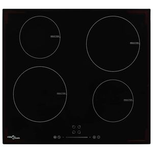 vidaXL induktionskogeplade med 4 br&aelig;ndere Touch Control glas 7000 W