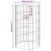 vidaXL rundt gabion-havebede 3 stk. Ø30x50 cm galvaniseret stål