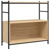 vidaXL bogreol 80x30x78,5 cm konstrueret tr&aelig; og jern sonoma-eg