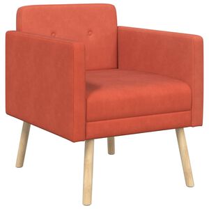 vidaXL Accentstol R&oslash;d orange Fl&oslash;jlsstof