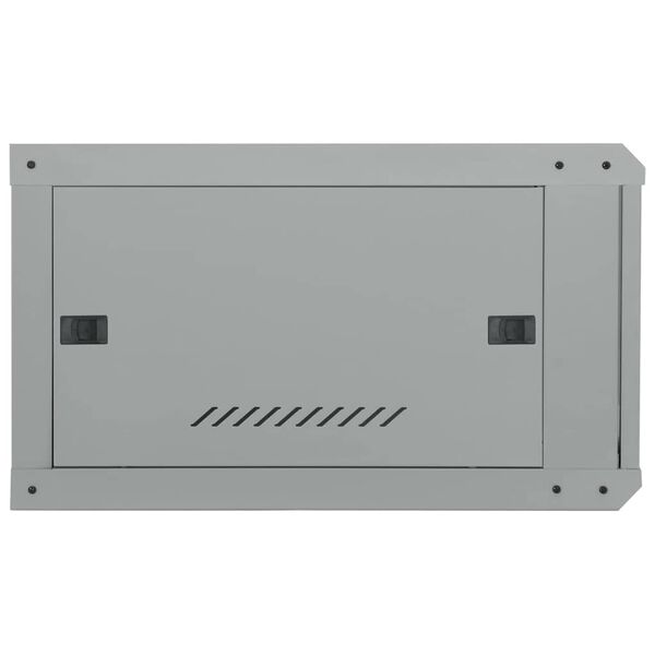 vidaXL Netværksskab med opbevaring Grå 60 x 60 x 35 cm Stål