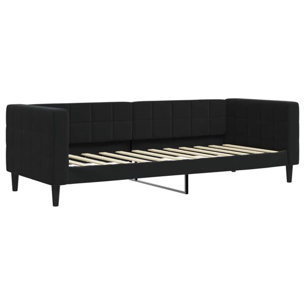 vidaXL daybed med udtræk og skuffer 80x200 cm velour sort