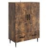 vidaXL Sideboard med skuffe R&oslash;get eg 66 x 34,5 x 95 cm Konstrueret tr&aelig;