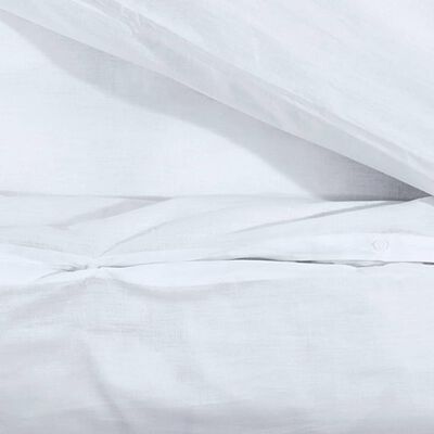 vidaXL sengetøj 200x220 cm bomuld hvid