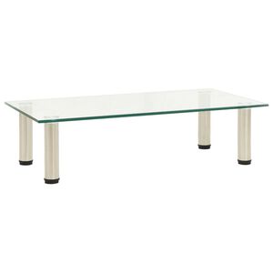 vidaXL tv-bord 60x35x17 cm h&aelig;rdet glas transparent