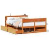 vidaXL sengeramme uden madras 160x200 cm massivt fyrretr&aelig; gyldenbrun