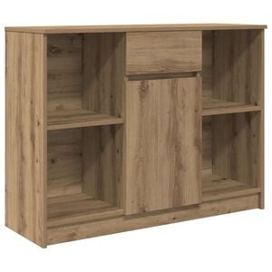vidaXL sk&aelig;nk med skuffe 101x35x76 cm konstrueret tr&aelig; kunsteg