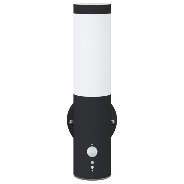 vidaXL Udendørs væglampe Sort 15 x 7,5 x 33 cm