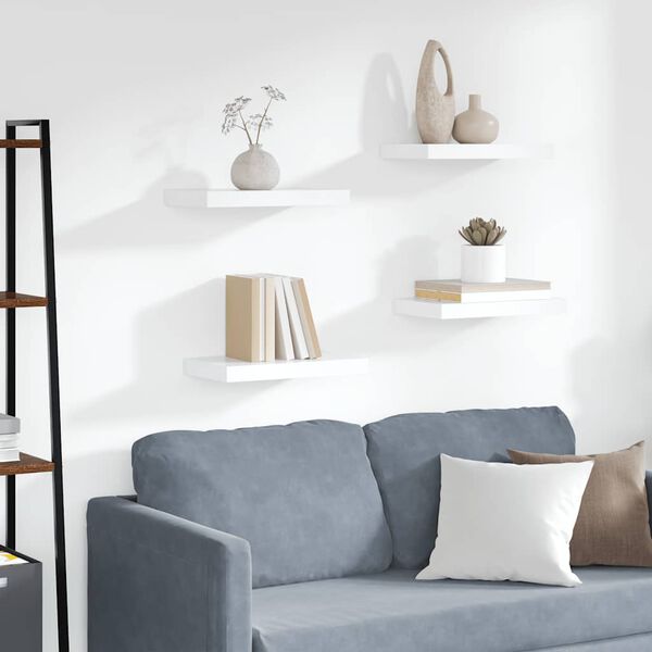 vidaXL v&aelig;ghylder 4 stk. 40x23x3,8 cm MDF hvid