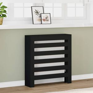 vidaXL radiatorskjuler 78x20x82 cm konstrueret tr&aelig; sort