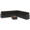 vidaXL Patio Sofa Set 9-personers Black