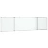 vidaXL magnetisk whiteboard 200x50x1,7 cm foldbart aluminium