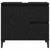 vidaXL Badev&aelig;relsesskab Sort eg 65 x 33 x 60 cm Konstrueret tr&aelig;