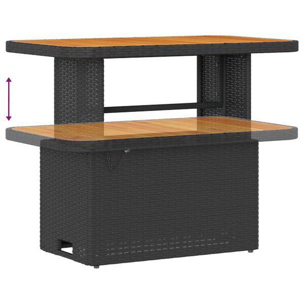 vidaXL Havesofa Sæt 13 pcs Sort polyrattan