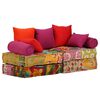vidaXL 2-personers modulpuf stof patchwork