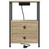 vidaXL Natskab med skuffe Sonoma eg 40 x 31 x 60 cm Konstrueret tr&aelig;