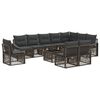 vidaXL Havesofa S&aelig;t 11 stk. Gr&aring; polyrattan