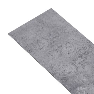 vidaXL selvklæbende gulvbrædder 4,46 m² 3 mm PVC cementgrå