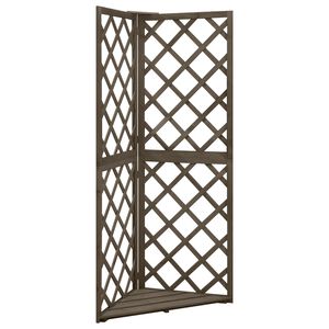 vidaXL espalier til hj&oslash;rne 50x50x145 cm massivt grantr&aelig; gr&aring;