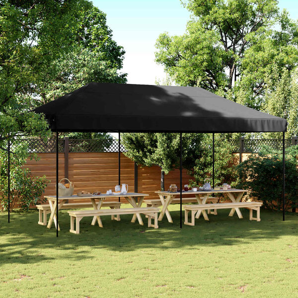 vidaXL Party Tent Sort 292 x 580 x 315 cm Oxford stof