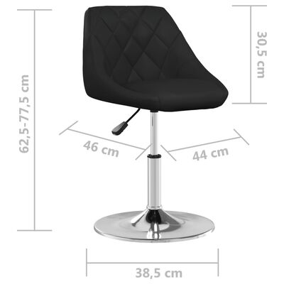 vidaXL spisebordsstol kunstlæder sort