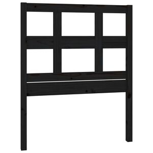 vidaXL sengeg&aelig;rde 95,5x4x100 cm massivt fyrretr&aelig; sort