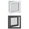 vidaXL K&aelig;ldervindue RISOR 50 x 50 cm PVC og glas Antracit