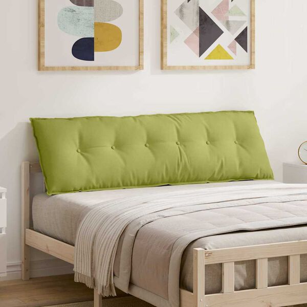 vidaXL Rygpude Lys gr&oslash;n 160 x 19 x 50 cm Stof