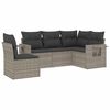 vidaXL sofas&aelig;t 5 dele med hynder polyrattan lysegr&aring;