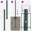 vidaXL Hegn med post Gr&oslash;n 1 x 25 m St&aring;l og PVC
