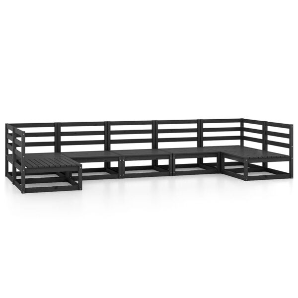 vidaXL lounges&aelig;t til haven 7 dele massivt fyrretr&aelig;