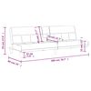 vidaXL sovesofa med kopholdere stof cremefarvet