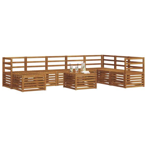 vidaXL Sofas&aelig;t Naturfarvet Massivt Akacietr&aelig;