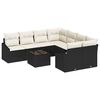 vidaXL Sofa S&aelig;t 9 stk. Sort og Cream polyrattan