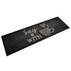 vidaXL k&oslash;kkent&aelig;ppe 45x150 cm kaffekop-design vaskbart velour sort