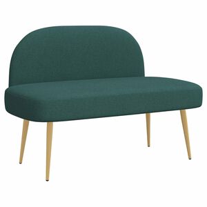 vidaXL Polstret b&aelig;nk med ryg M&oslash;rkegr&oslash;n 110 x 60 x 76 cm